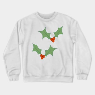 Deck the halls with boughs of holly (white background) Crewneck Sweatshirt